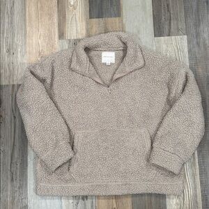 American eagle Sherpa half zip pull over